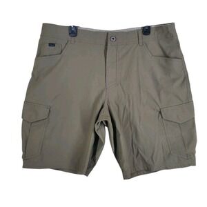 Kuhl Renegade Shorts Cargo Khaki Mens 40 Beige Desert Sage Stretch Performance